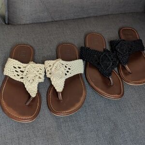 Me To We Sandals 2 Pair. Boho Crochet Top